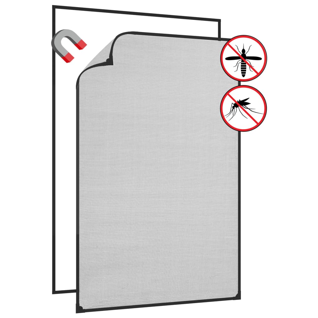 Berkfield Magnetic Insect Screen for Windows Anthracite 80x120 cm Fibreglass