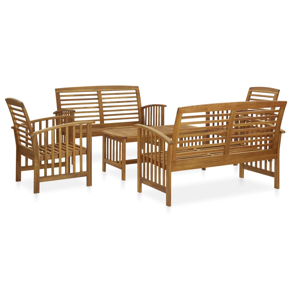 Berkfield 5 Piece Garden Lounge Set Solid Acacia Wood