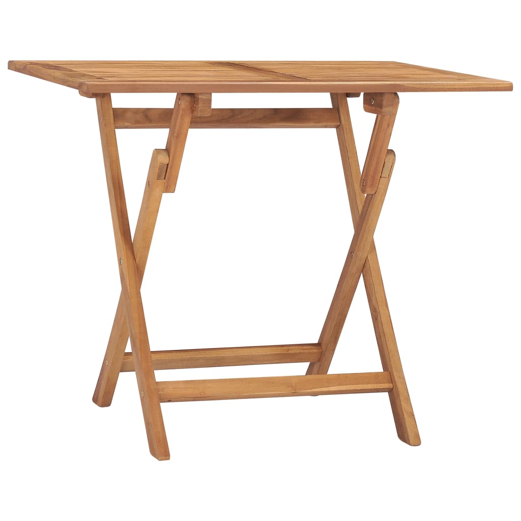 Berkfield Folding Garden Dining Table 90x60x75 cm Solid Teak Wood