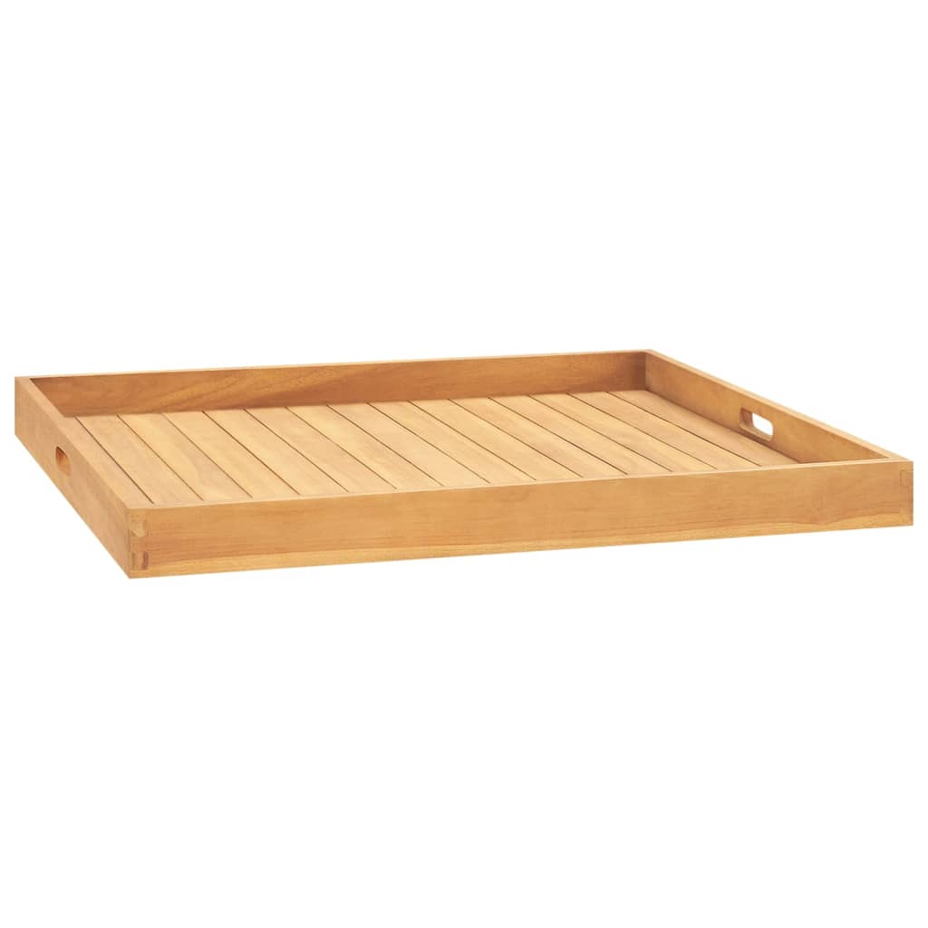Berkfield Serving Tray 80x80 cm Solid Teak Wood