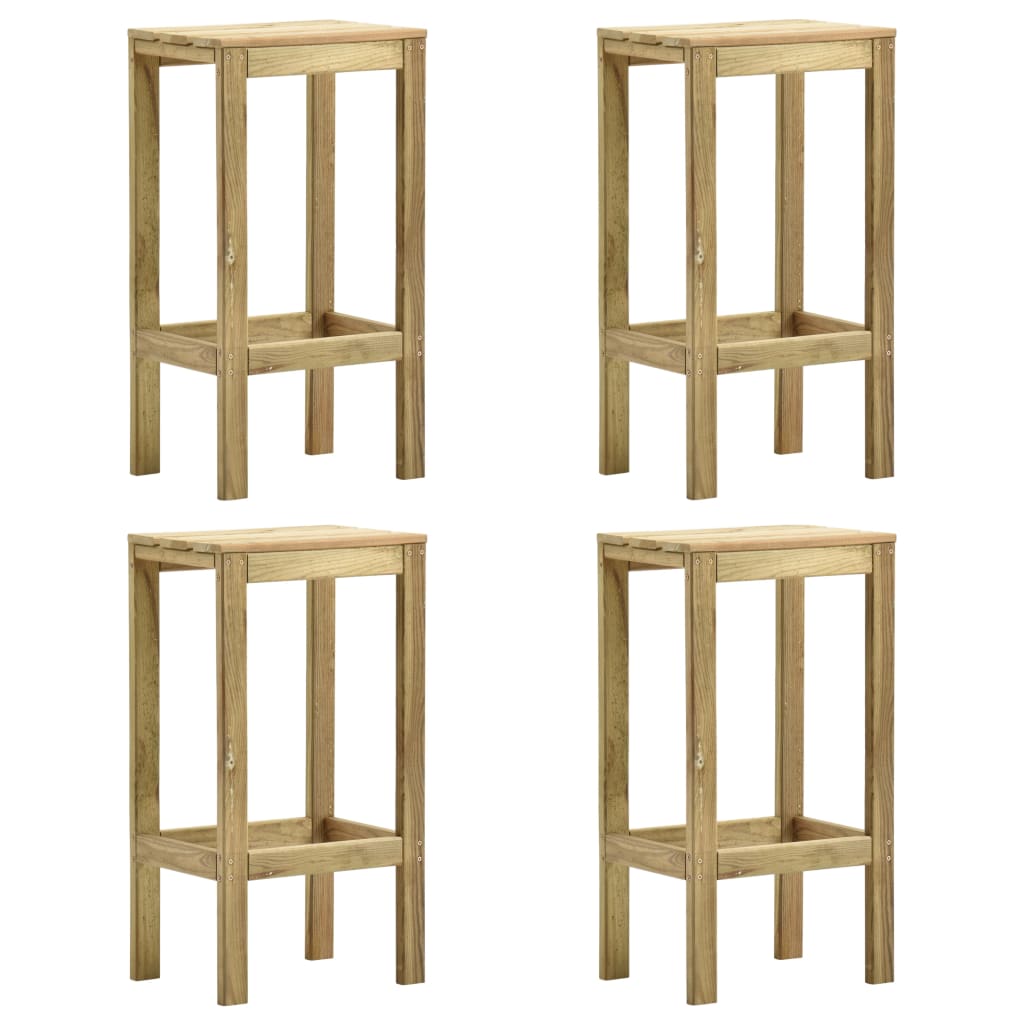 Berkfield Garden Bar Stools 4 pcs Impregnated Pinewood