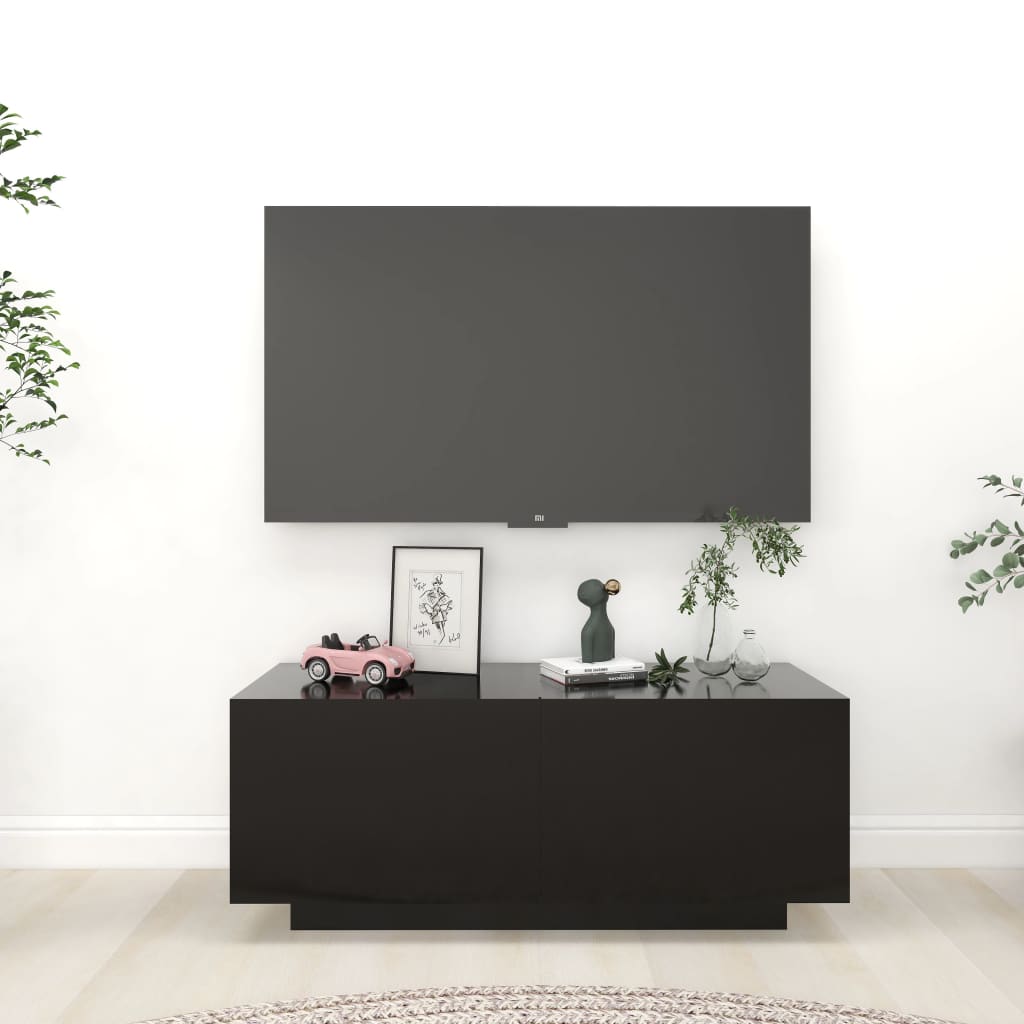 Berkfield TV Cabinet Black 100x35x40 cm Engineered Wood
