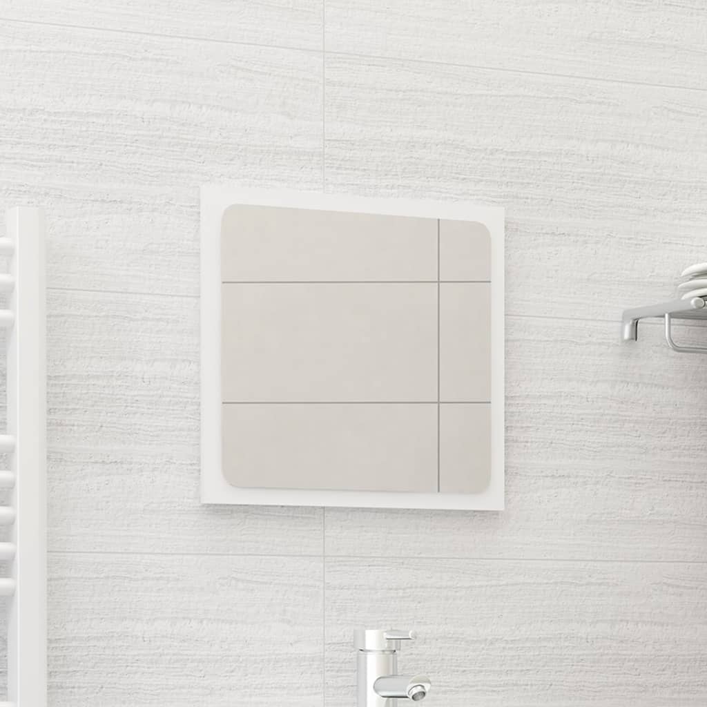 Berkfield Bathroom Mirror White 40x1.5x37 cm Engineered Wood