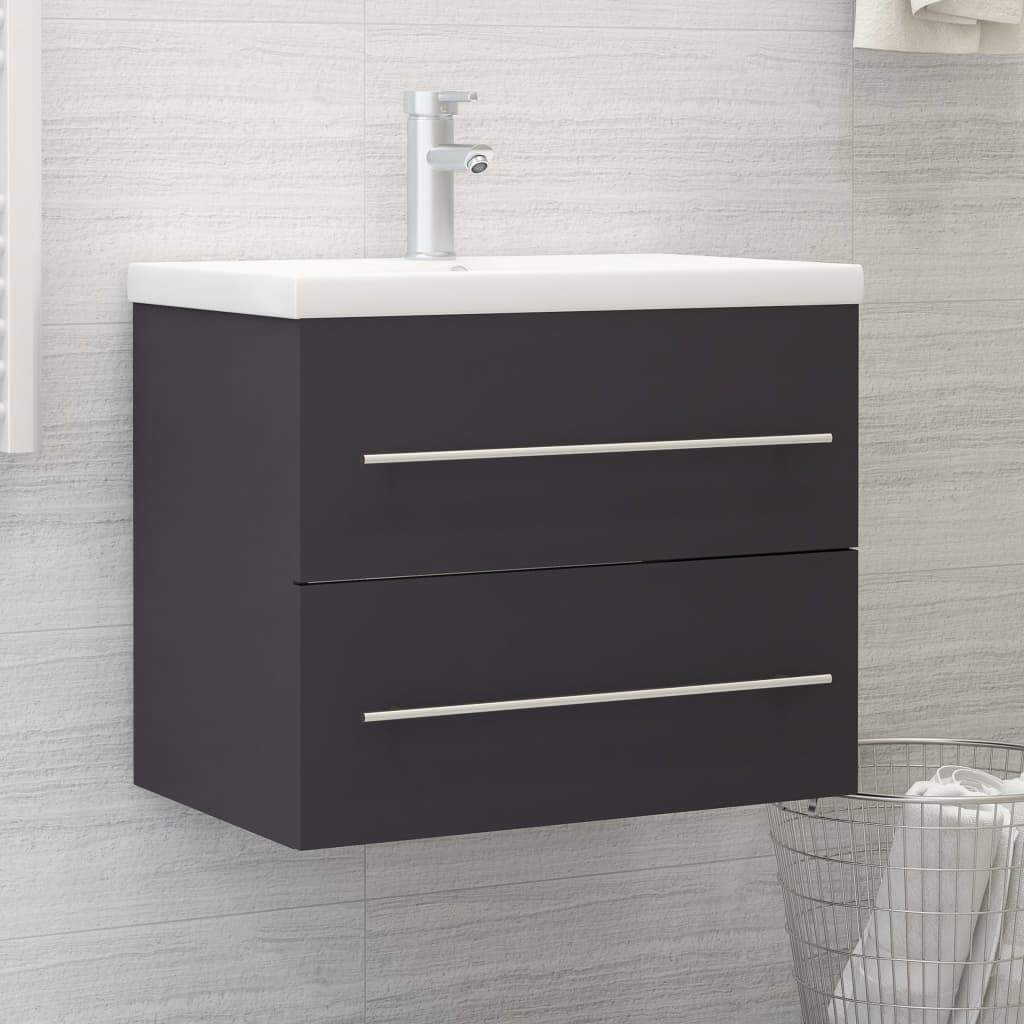 Berkfield Sink Cabinet Grey 60x38.5x48 cm Engineered Wood