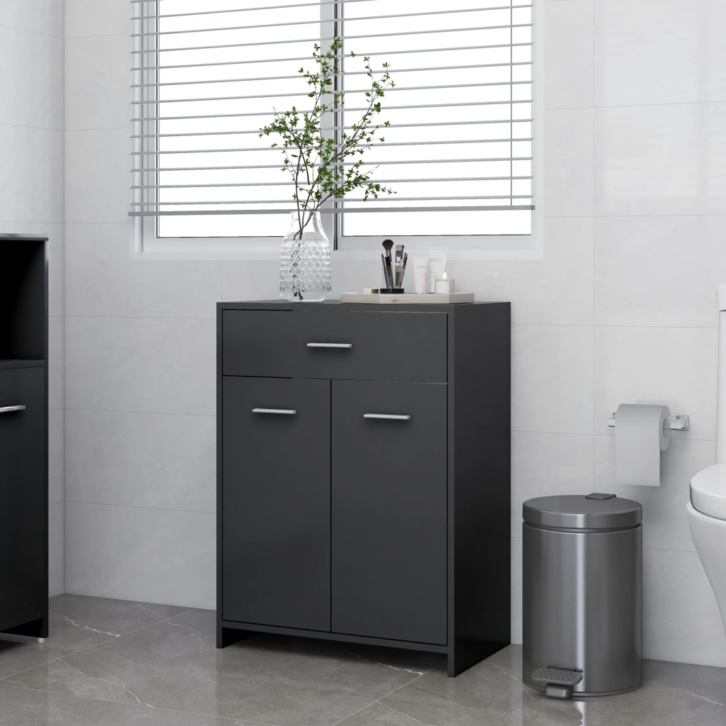 Berkfield Bathroom Cabinet Grey 60x33x80 cm Engineered Wood