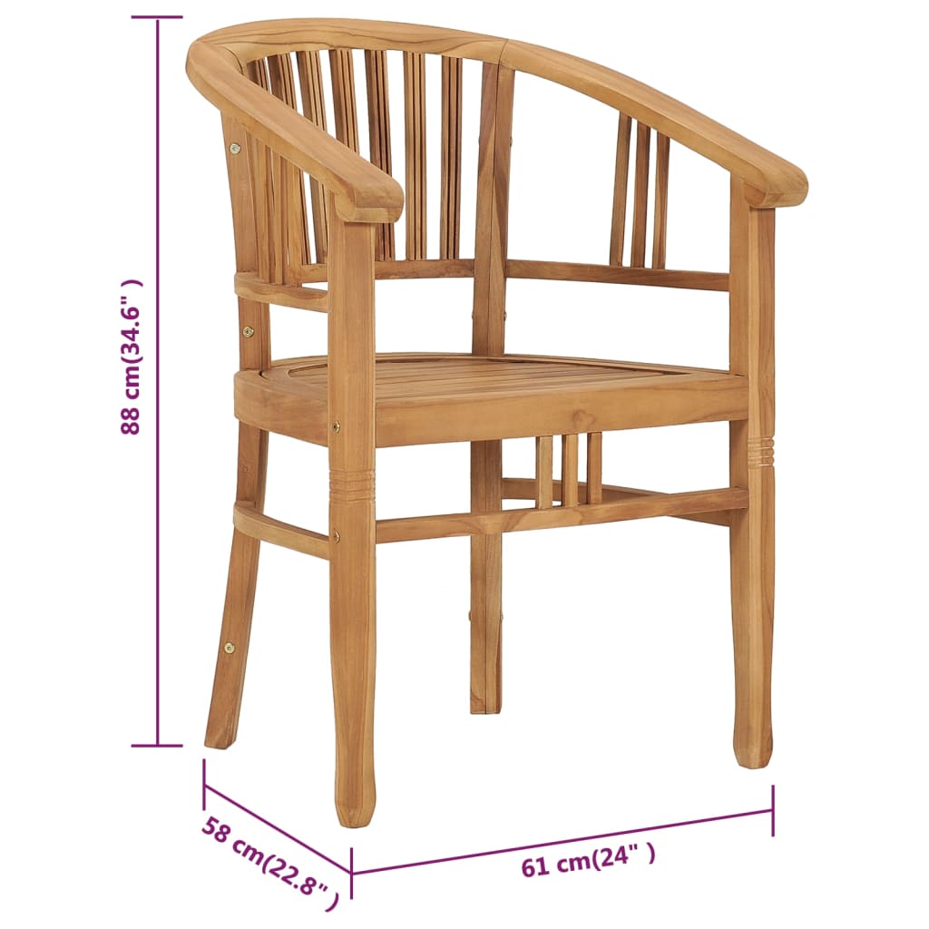 Berkfield 3 Piece Garden Dining Set Solid Teak Wood