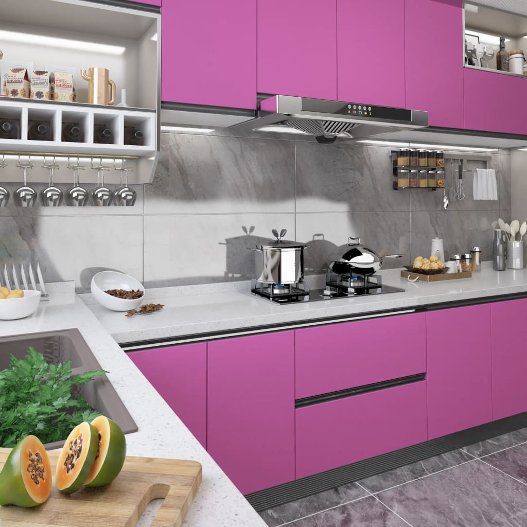 Berkfield Self-adhesive Furniture Film High Gloss Purple 500x90 cm PVC