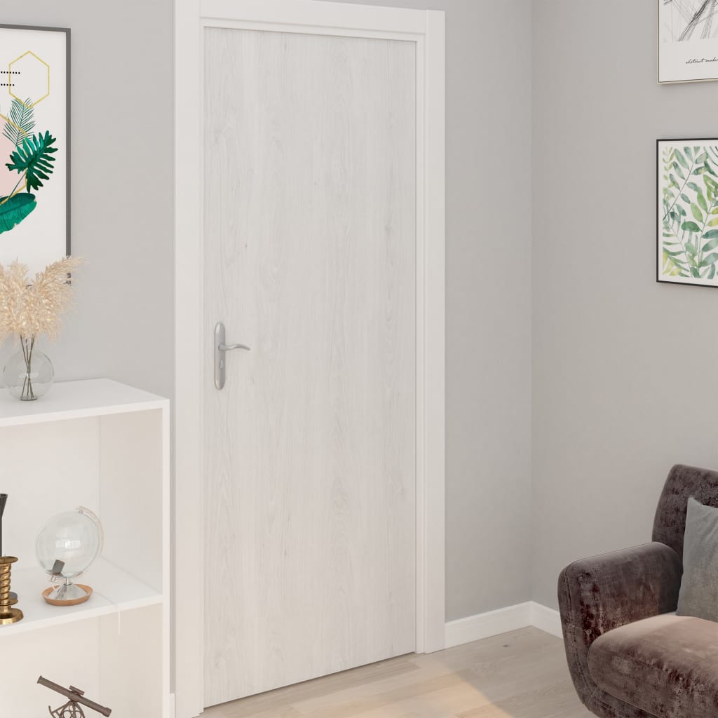 Berkfield Self-adhesive Door Films 4 pcs White Wood 210x90 cm PVC