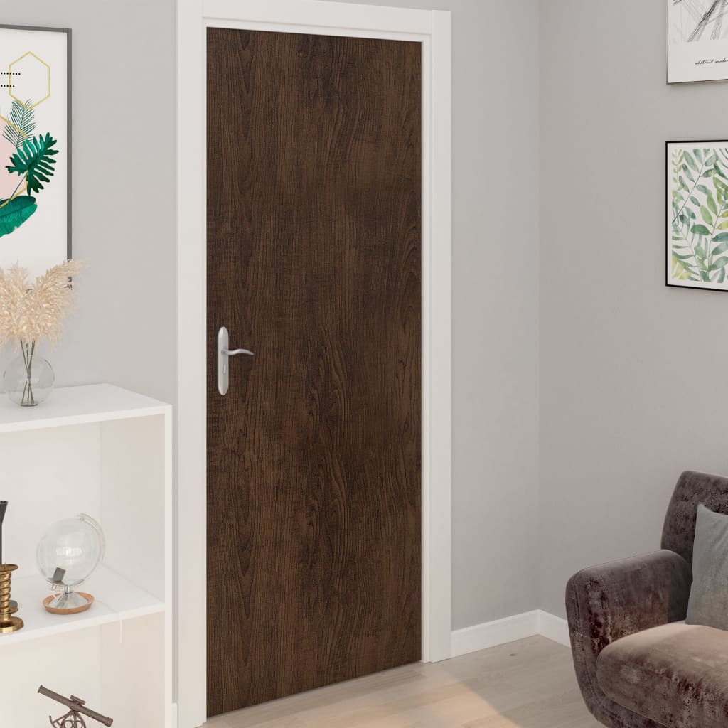 Berkfield Self-adhesive Door Films 4 pcs Dark Oak 210x90 cm PVC