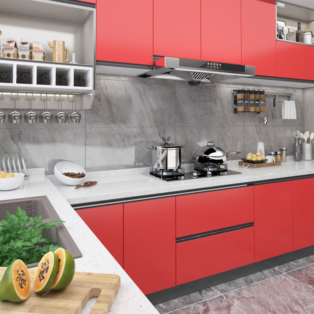 Berkfield Self-adhesive Furniture Films 2 pcs Red 500x90 cm PVC