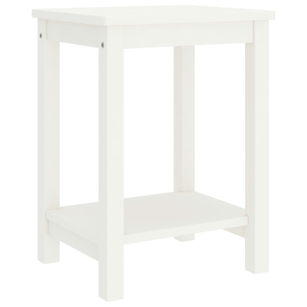 Berkfield Bedside Cabinet White 35x30x47 cm Solid Pinewood
