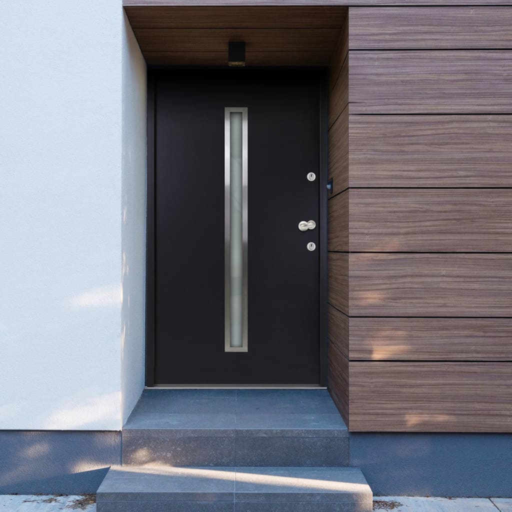 Berkfield Aluminium Front Door Anthracite 110x207.5 cm