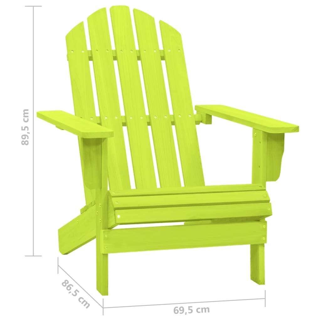 Berkfield Garden Adirondack Chair Solid Fir Wood Green