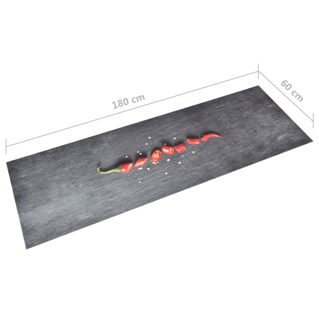 Berkfield Kitchen Carpet Washable Pepper 60x180 cm