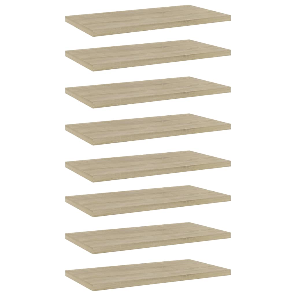 Berkfield Bookshelf Boards 8 pcs Sonoma Oak 40x20x1.5 cm Engineered Wood