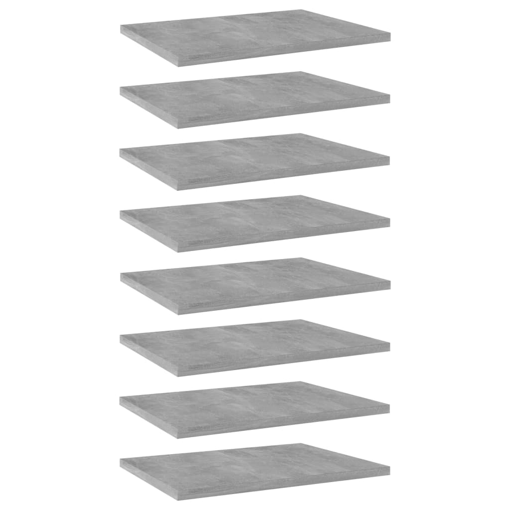 Berkfield Bookshelf Boards 8 pcs Concrete Grey 40x30x1.5 cm Engineered Wood