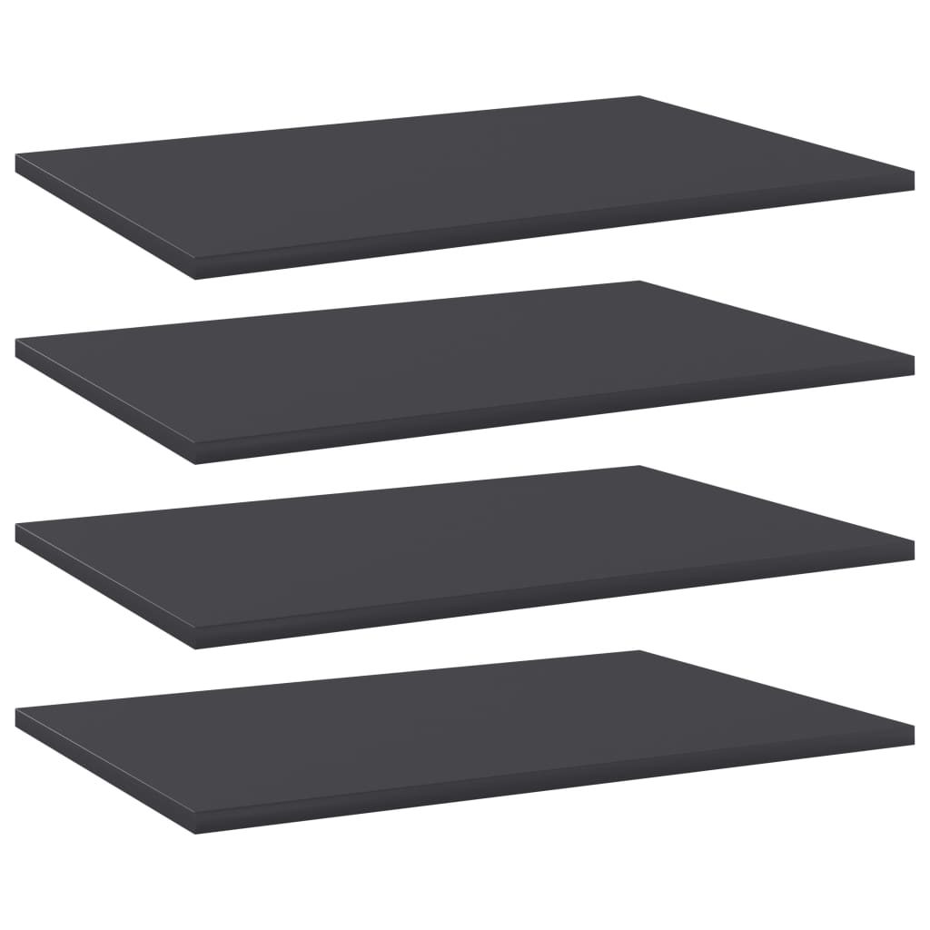 Berkfield Bookshelf Boards 4 pcs Grey 60x40x1.5 cm Engineered Wood
