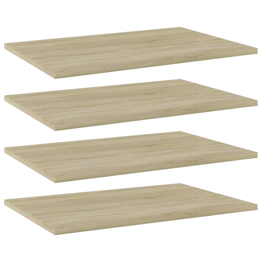 Berkfield Bookshelf Boards 4 pcs Sonoma Oak 60x40x1.5 cm Engineered Wood