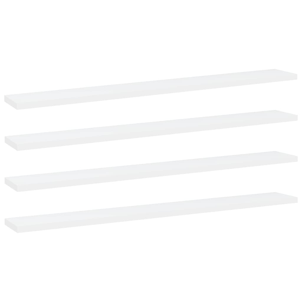 Berkfield Bookshelf Boards 4 pcs White 80x10x1.5 cm Engineered Wood