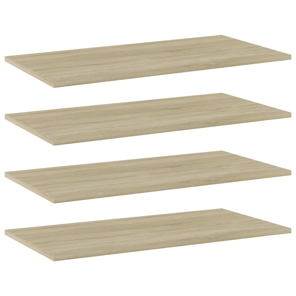 Berkfield Bookshelf Boards 4 pcs Sonoma Oak 80x40x1.5 cm Engineered Wood