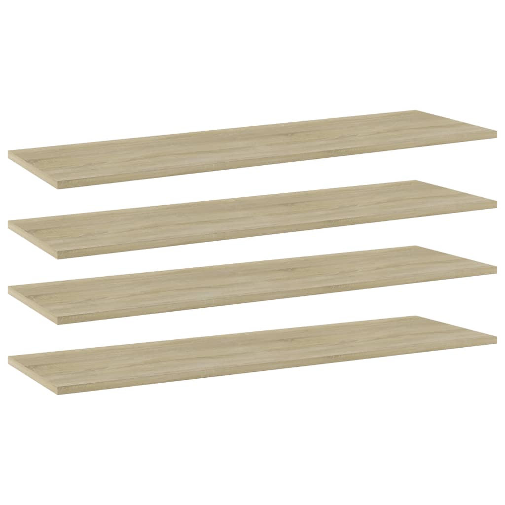 Berkfield Bookshelf Boards 4 pcs Sonoma Oak 100x30x1.5 cm Engineered Wood