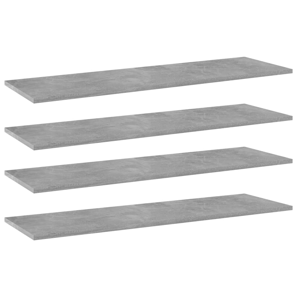 Berkfield Bookshelf Boards 4 pcs Concrete Grey 100x30x1.5 cm Engineered Wood