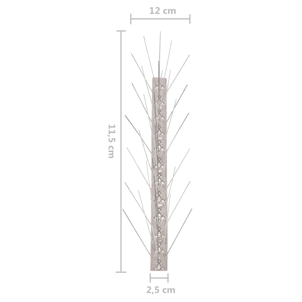 Berkfield 5-row Stainless Steel Bird & Pigeon Spikes Set of 40 20 m
