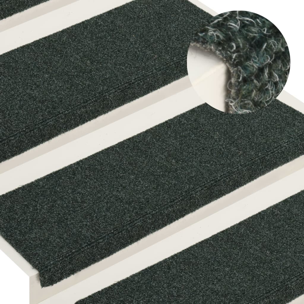 Berkfield Stair Mats 15 pcs Needle Punch 65x21x4 cm Brown