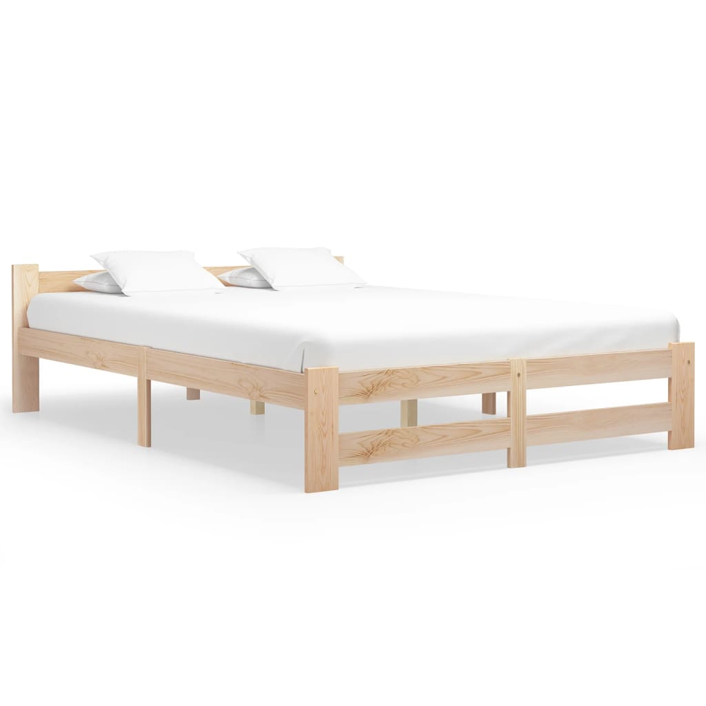 Berkfield Bed Frame Solid Pine Wood 140x200 cm