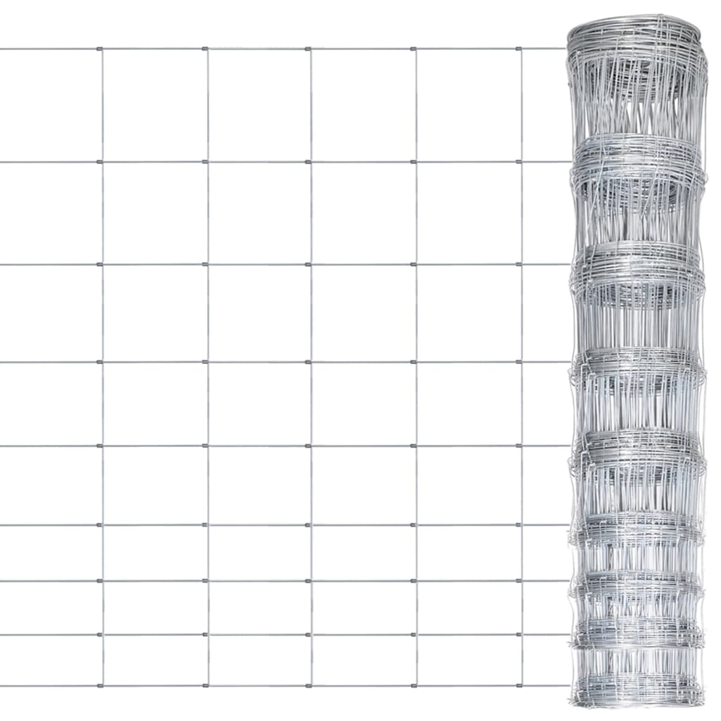 Berkfield Garden Fence Galvanised Steel 50x1.2 m Silver