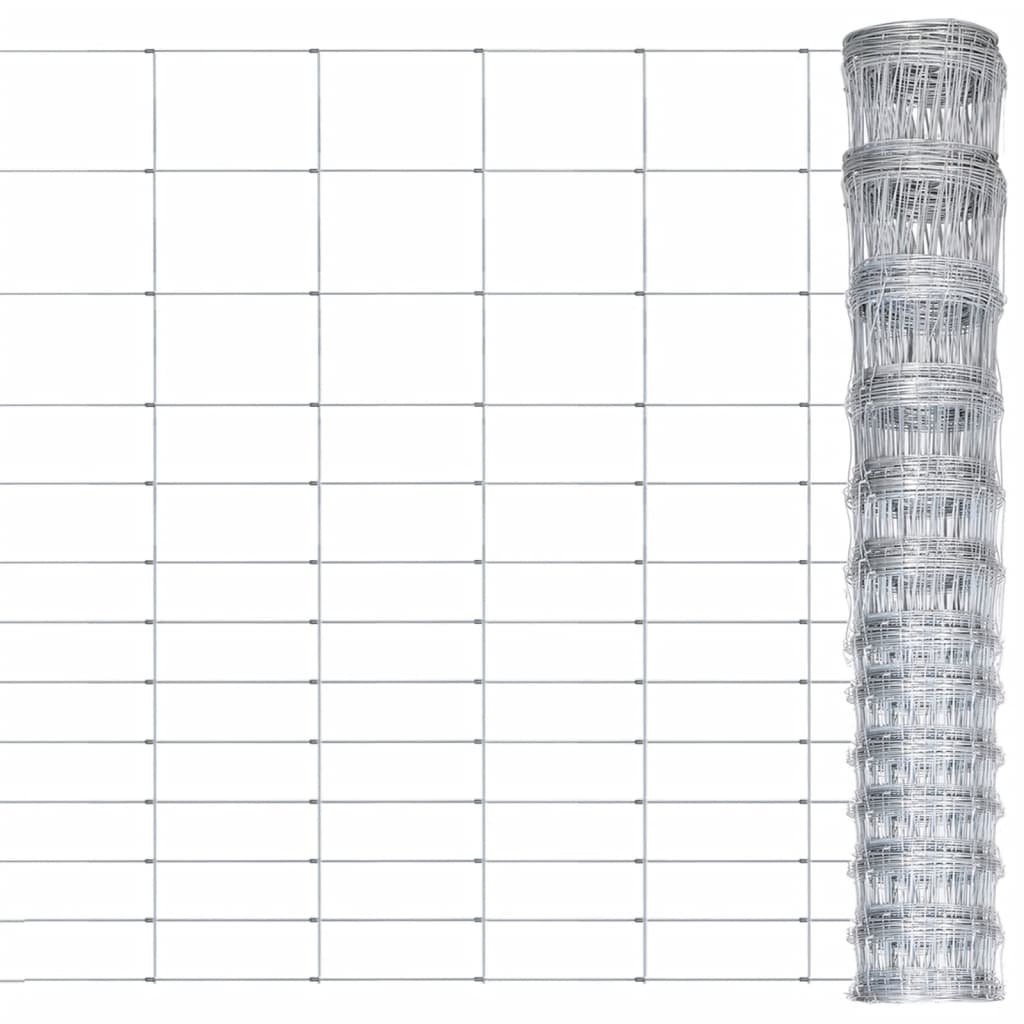 Berkfield Garden Fence Galvanised Steel 50x1.6 m Silver