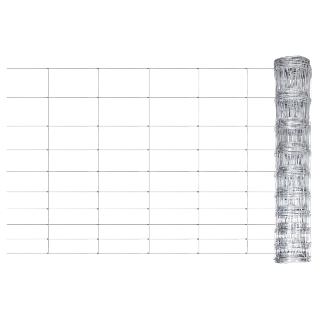Berkfield Garden Fence Galvanised Steel 50x1 m Silver