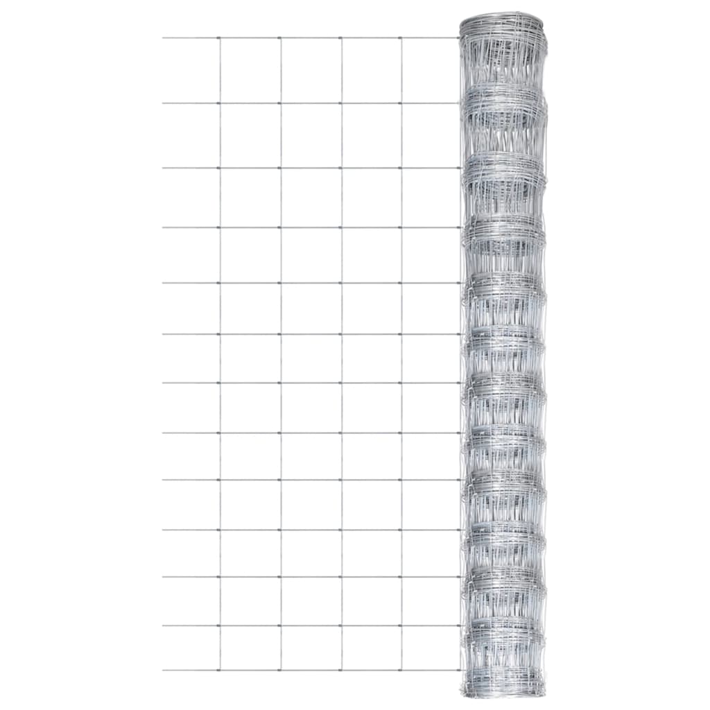 Berkfield Garden Fence Galvanised Steel 50 m 150 cm Silver