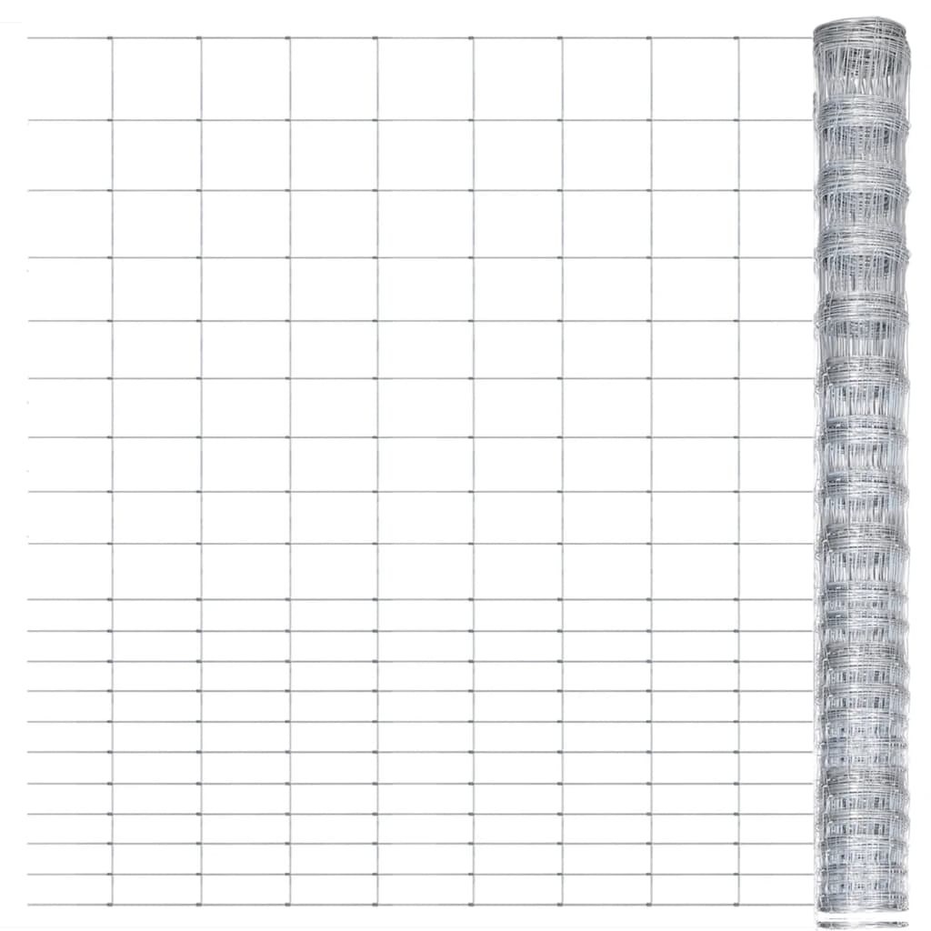 Berkfield Garden Fence Galvanised Steel 50x1.6 m Silver