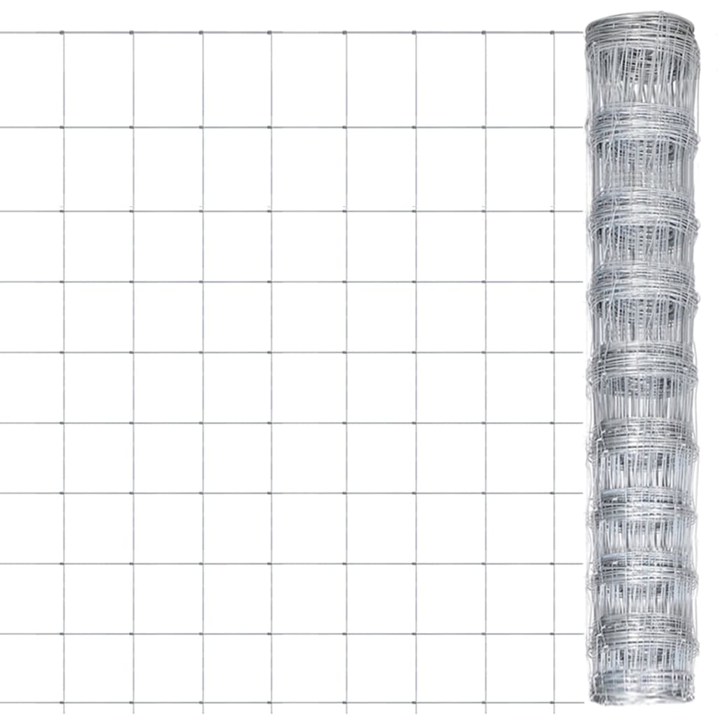 Berkfield Garden Fence Galvanised Steel 50x1 m Silver