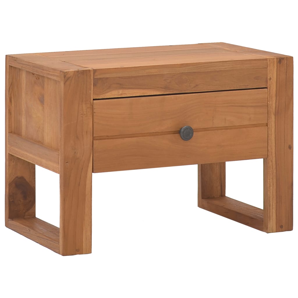 Berkfield Bedside Cabinet 50x30x35 cm Solid Teak Wood