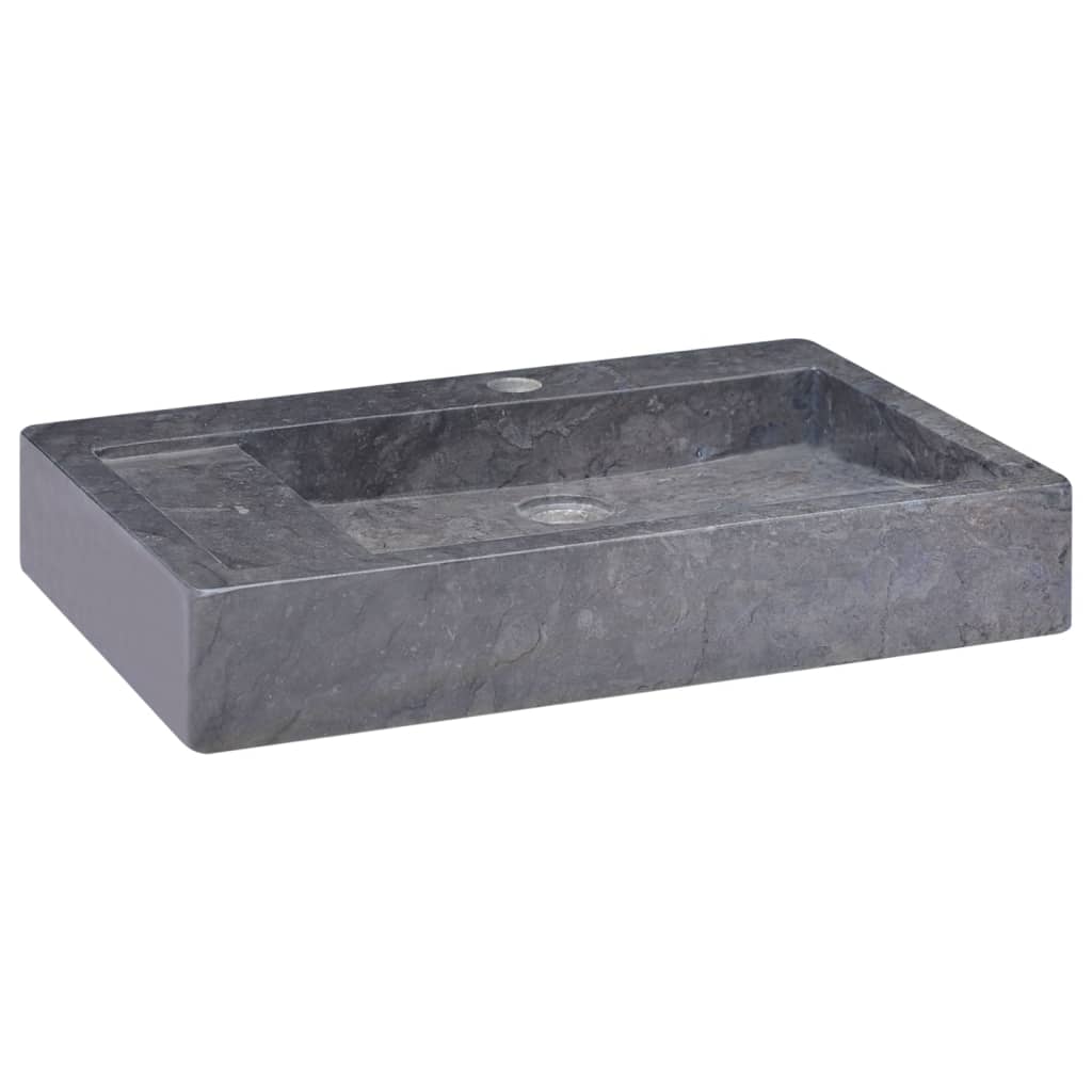 Berkfield Sink Black 58x39x10 cm Marble