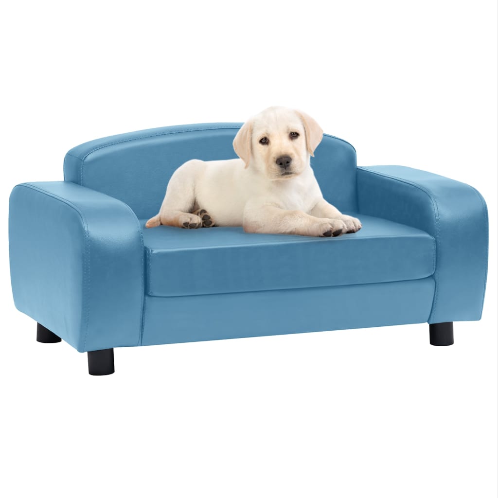 Berkfield Dog Sofa Turquoise 80x50x40 cm Faux Leather