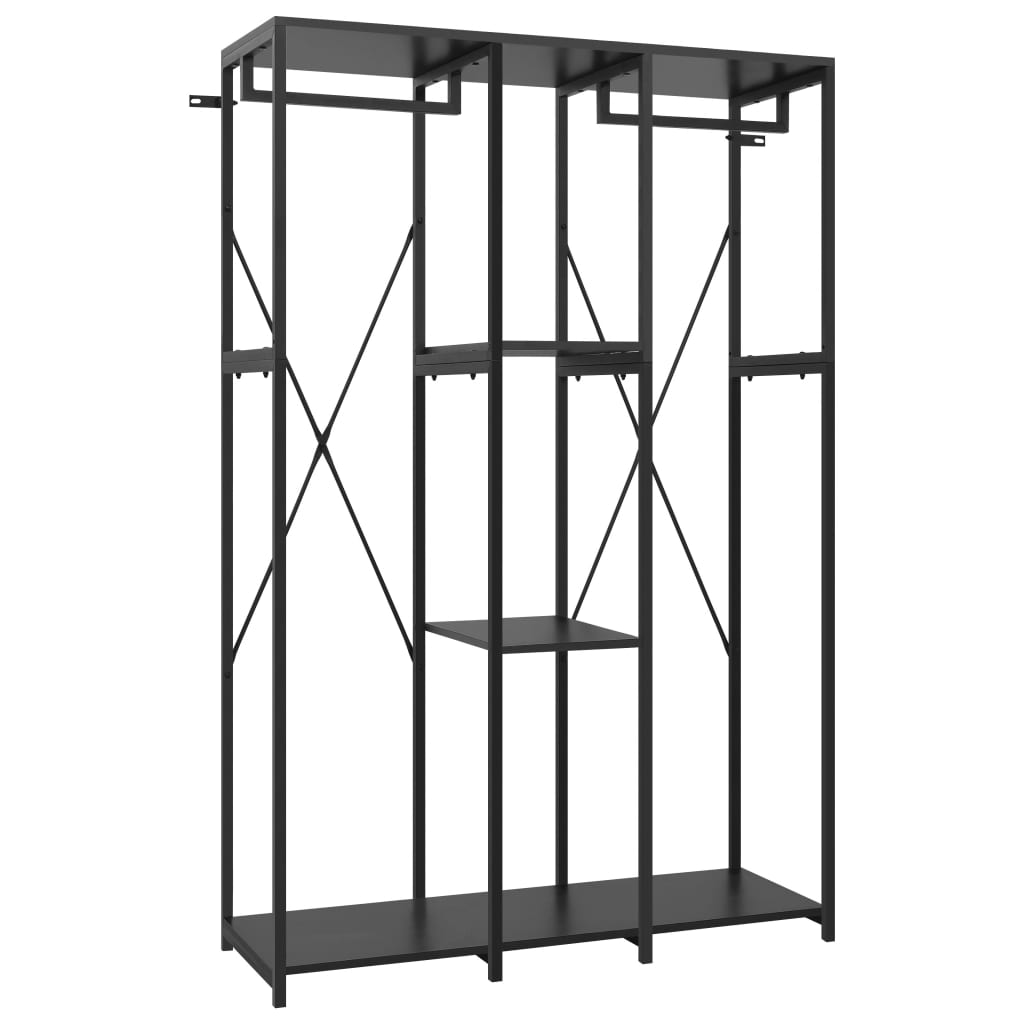 Berkfield Wardrobe Black 110x40x167 cm Metal and Engineered Wood