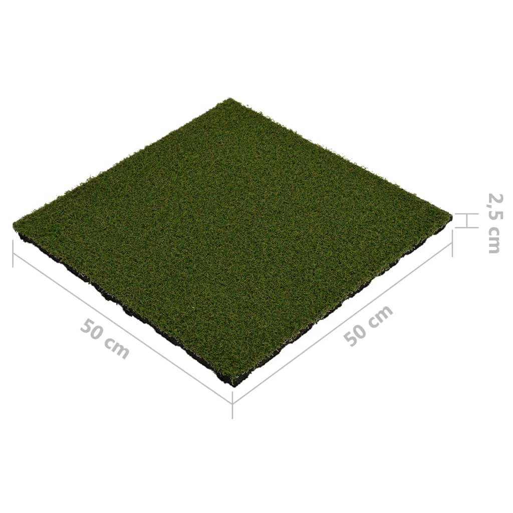 Berkfield Artificial Grass Tiles 4 pcs 50x50x2.5 cm Rubber