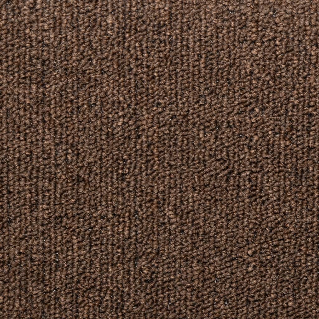 Berkfield Stair Mats 10 pcs 65x21x4 cm Brown