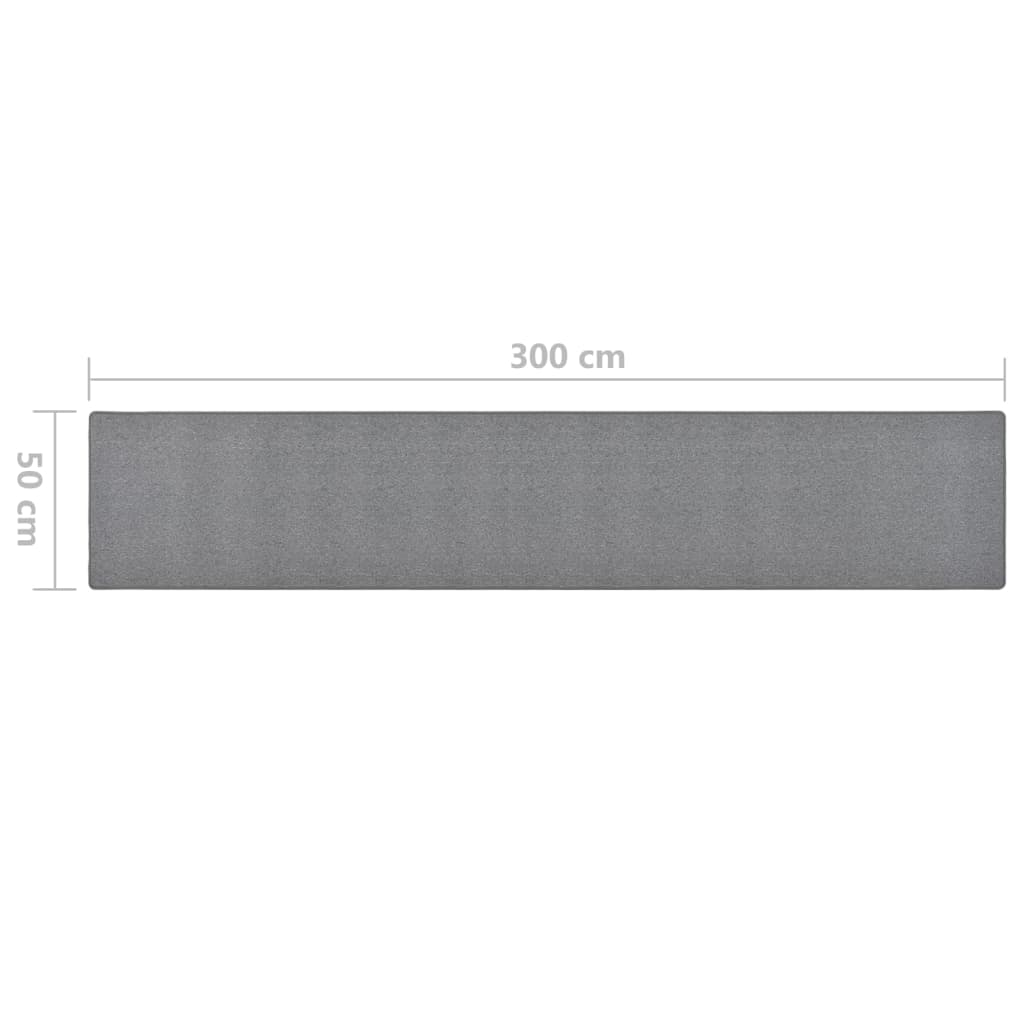 Berkfield Carpet Runner Dark Grey 50x300 cm
