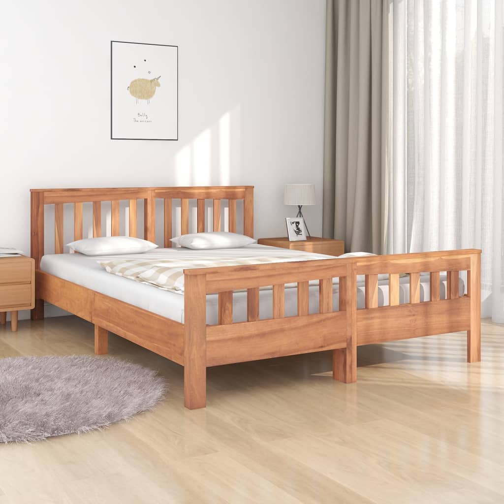 Berkfield Bed Frame Solid Teak Wood 140x200 cm
