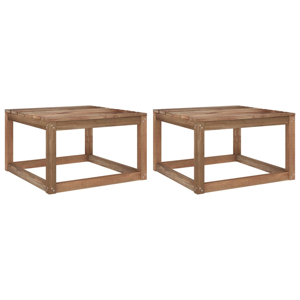 Berkfield Garden Pallet Tables 2 pcs 60x60x36.5 cm Impregnated Pinewood