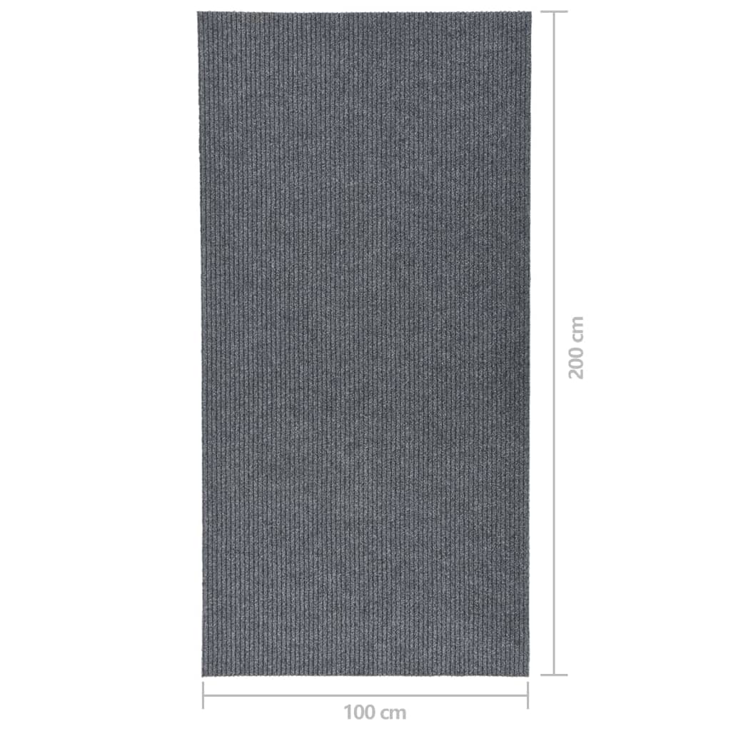 Berkfield Dirt Trapper Carpet Runner 100x200 cm Grey