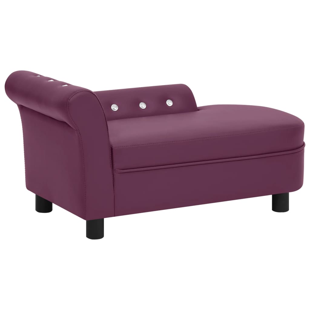 Berkfield Dog Sofa Burgundy 83x45x42 cm Faux Leather