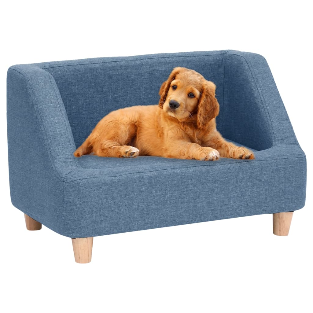 Berkfield Dog Sofa Blue 60x37x39 cm Linen