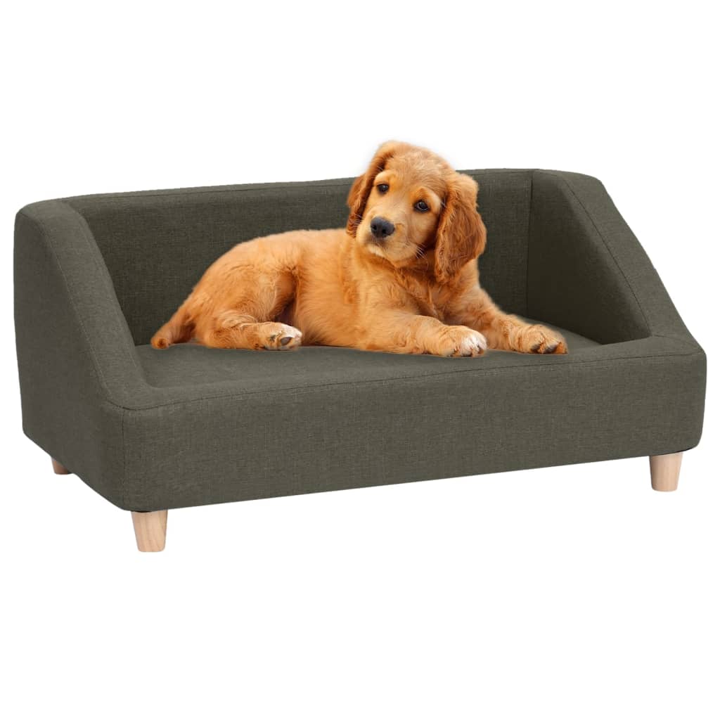 Berkfield Dog Sofa Dark Grey 85x50x39 cm Linen