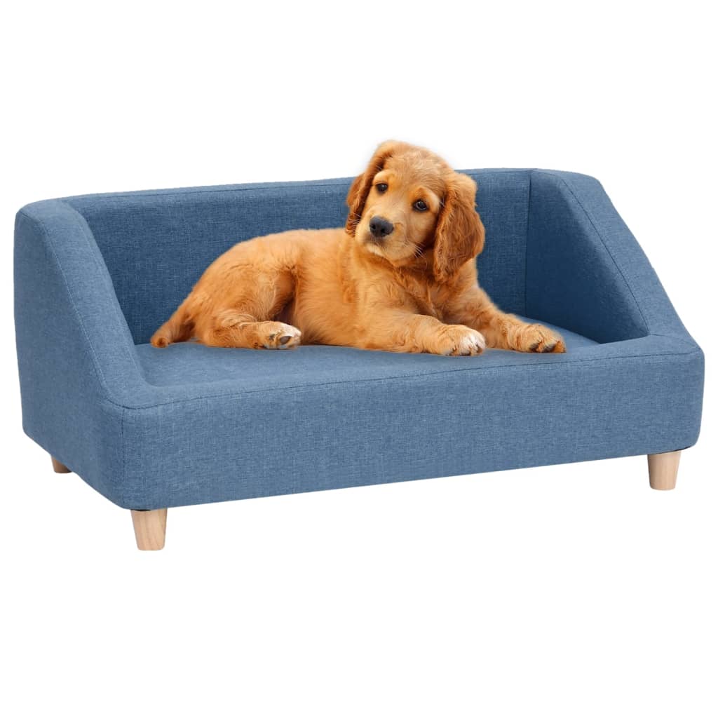 Berkfield Dog Sofa Blue 85x50x39 cm Linen