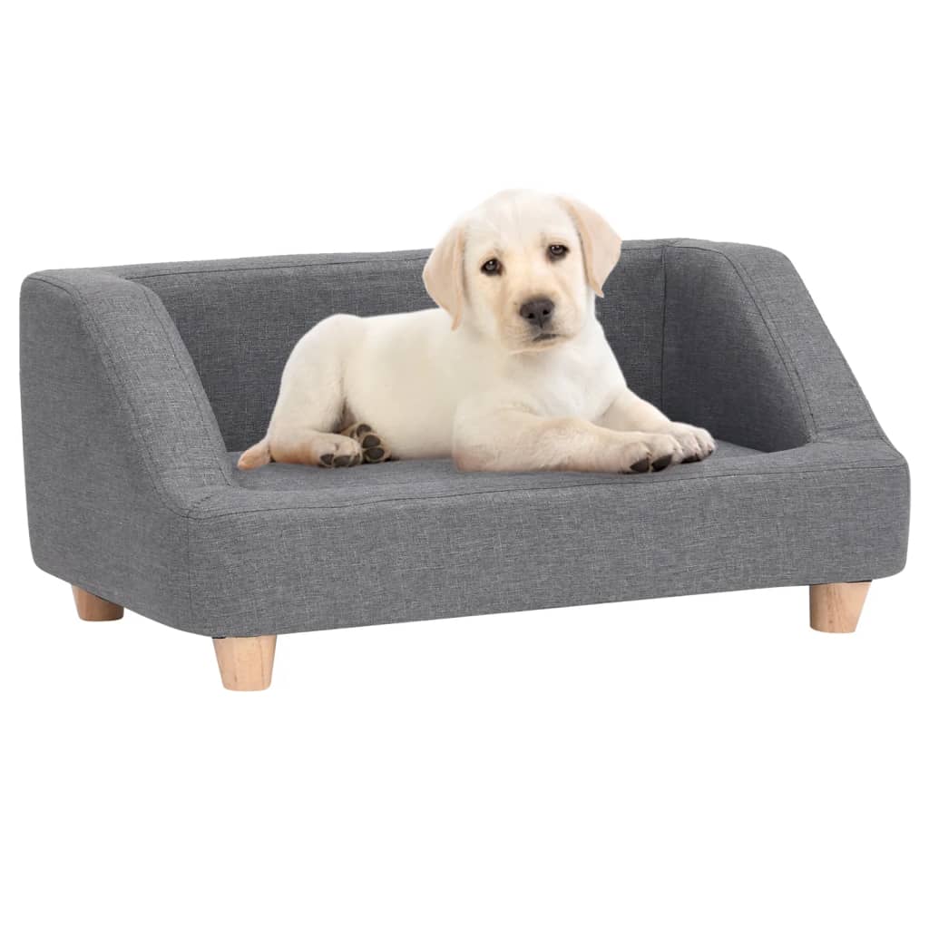 Berkfield Dog Sofa Grey 95x63x39 cm Linen
